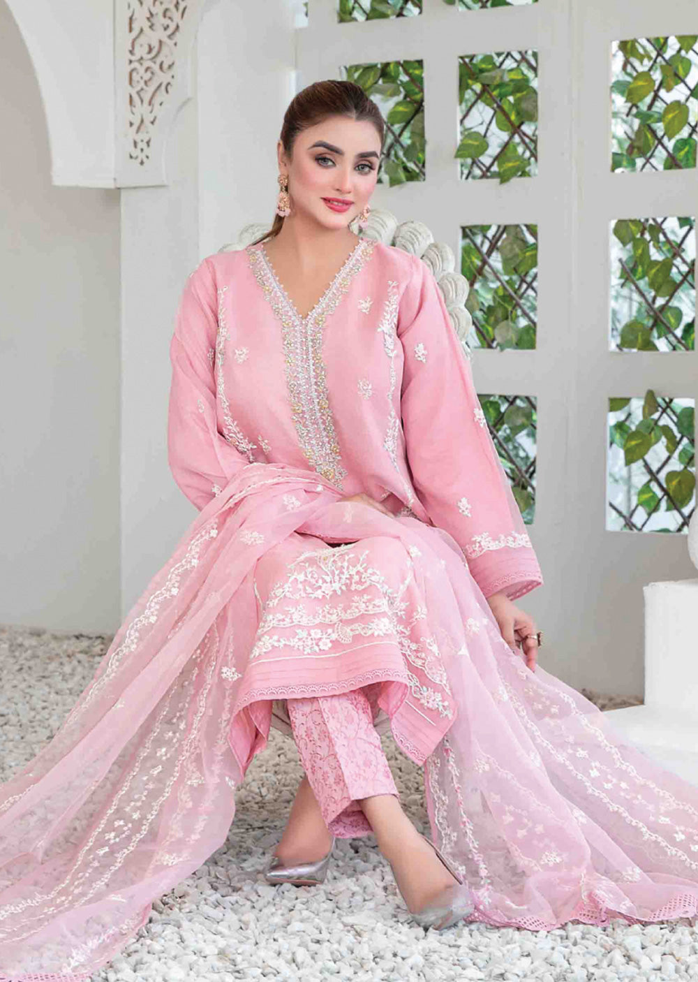 D-3403 - Readymade - Manha by Tawakkal Fancy Duppatta Suit 2024 - Memsaab Online