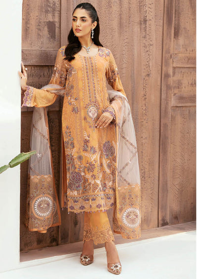 F-2603 - Unstitched - Ramsha Chiffon Collection Vol 26 2024 - Memsaab Online