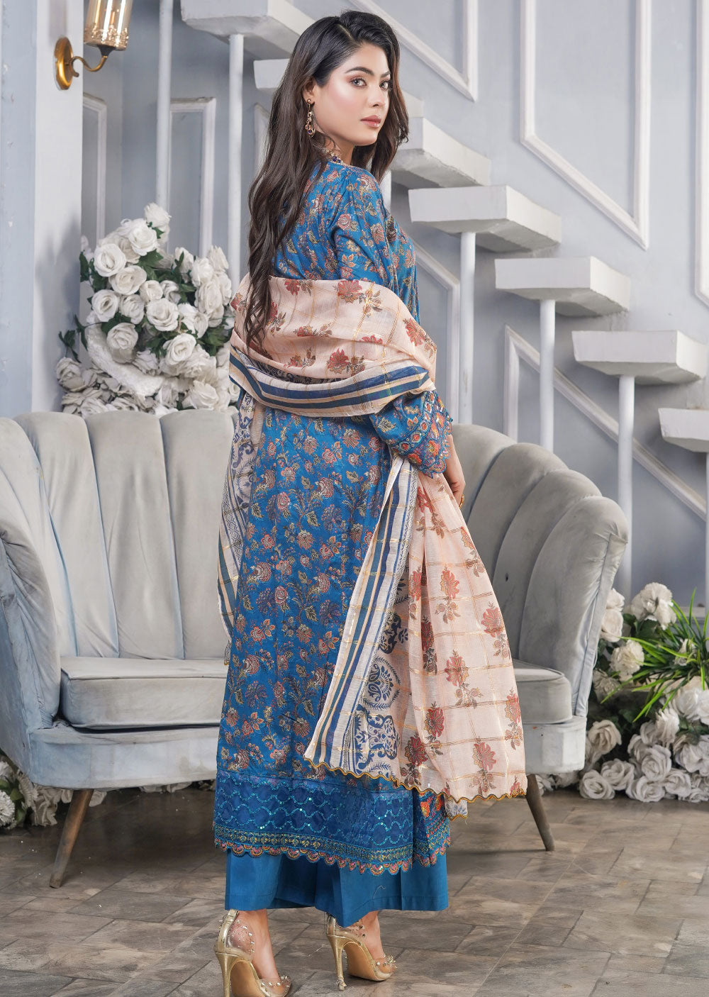 MNRD-03-R - Readymade - Munira Summer Lawn Collection 2024 - Memsaab Online