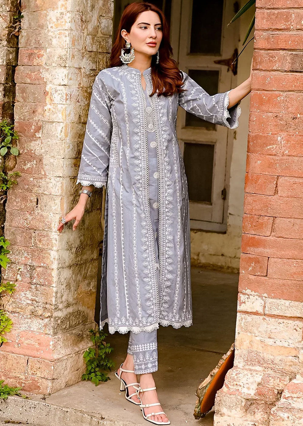 SBMD-03 - Nova Grey - Memsaab Formal Kaftan - Memsaab Online