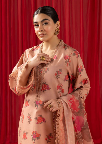 PL-V03 - Coral Peach - Readymade - Sheen Prints by by Alizeh 2024 - Memsaab Online