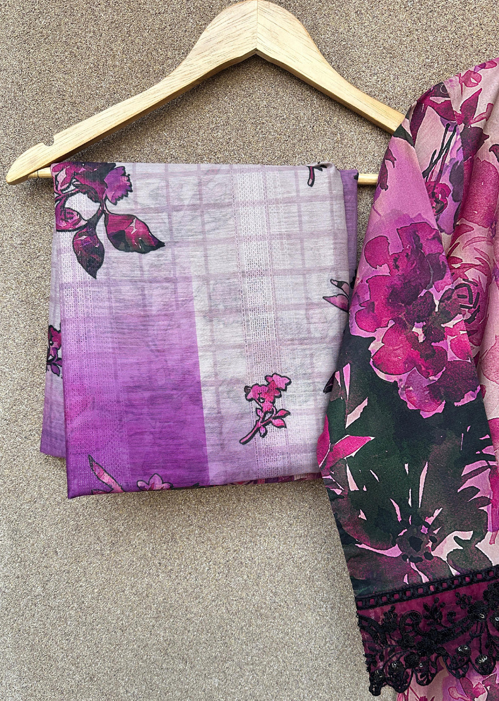 HNR-03 - Purple - Readymade - Haroon Cotton Printed Suit 2025 - Memsaab Online