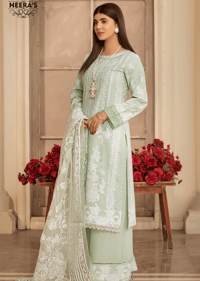 HSS-199 - Readymade - FRAME 2 Z.J - 3 Embroidered Suit - Memsaab Online