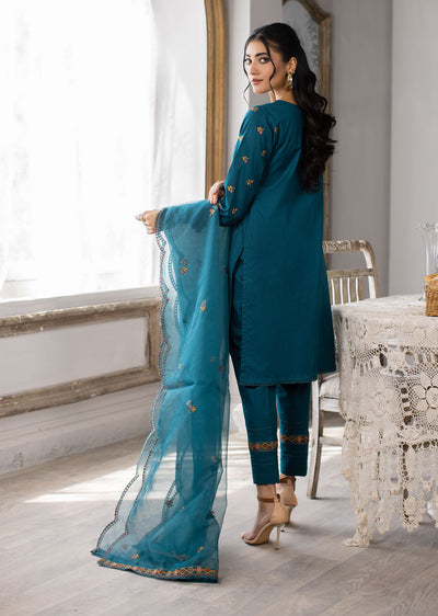 MDM-71 - Readymade - Embroidered Cotton Suit - Memsaab Online