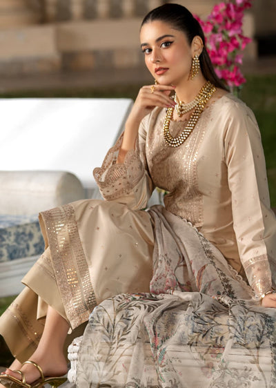 HSS-303 - Cream - Readymade - Heeras Suit 2025 - Memsaab Online