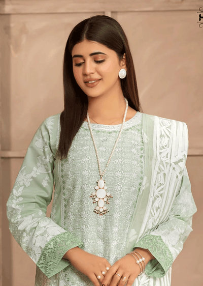 HSS-199 - Readymade - FRAME 2 Z.J - 3 Embroidered Suit - Memsaab Online