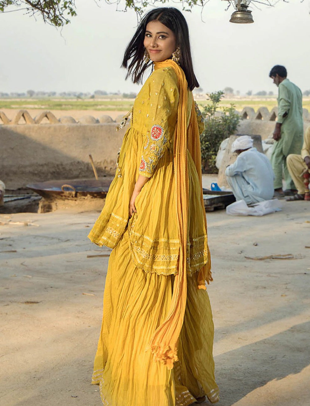 F-172 - Ready made Paper Cotton Khuda Baksh Outfit - Memsaab Online