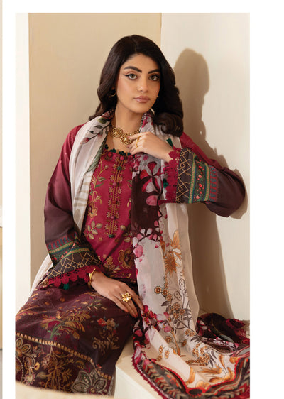 RMSHO-03 - Unstitched - Ramsha Mashaal Luxury Lawn Vol 13 - Memsaab Online