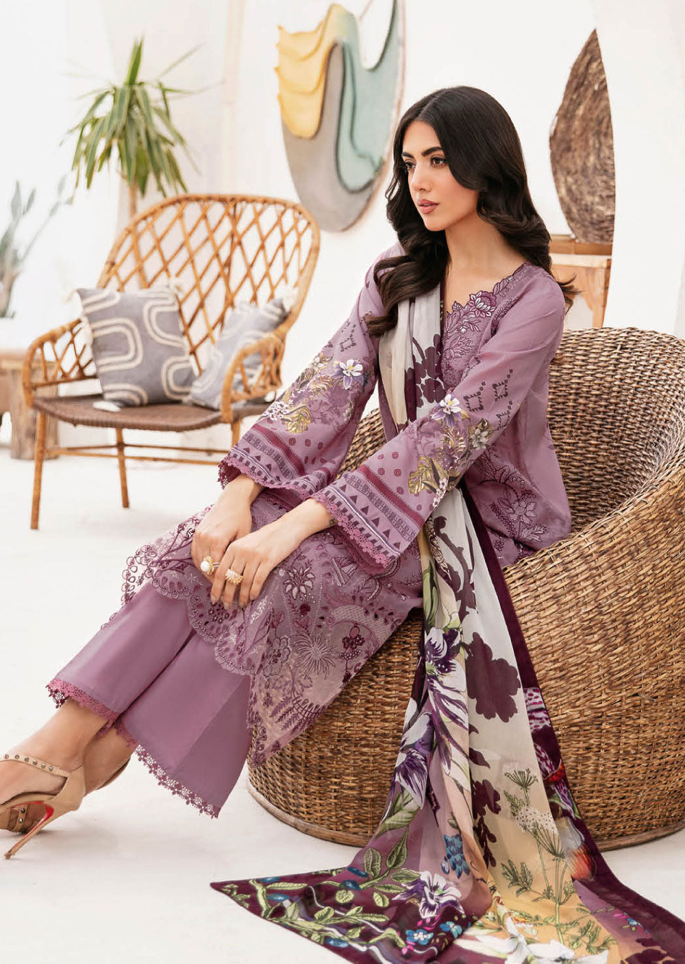 Z-1103-R - Readymade - Ramsha Mashaal Luxury Lawn Vol 11 - Memsaab Online