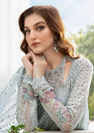 MPC-24-103 - Unstitched - Maria B Embroidered Chiffon 2024 - Memsaab Online