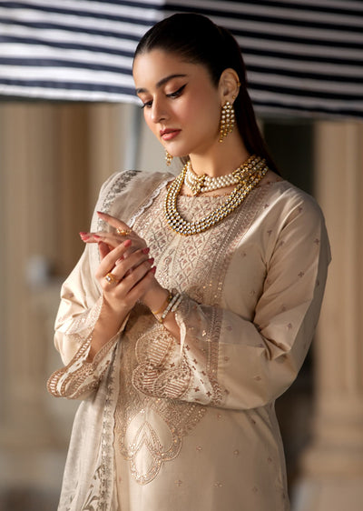 HSS-303 - Cream - Readymade - Heeras Suit 2025 - Memsaab Online