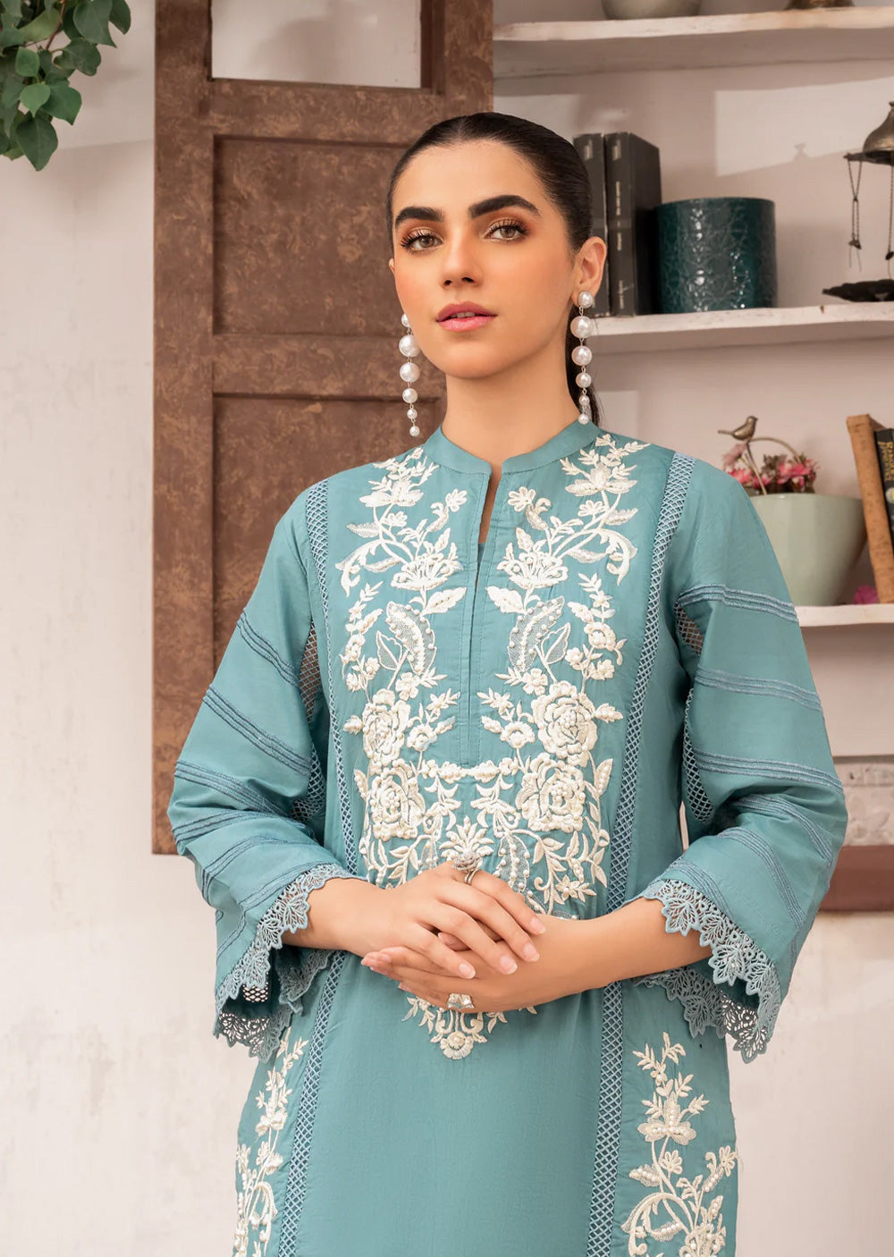 SBMT-05 - Aquamarine - Readymade - 2 Piece Sahiba by Mirza Suit 2025 - Memsaab Online