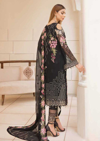 A-405RR - Readymade - Chevron Chiffon Suit - Memsaab Online