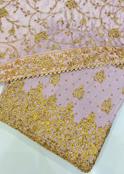 OP4084 Lilac Unstitched Georgette Suit - Memsaab Online