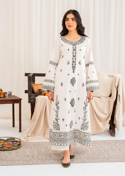 Fozia - Readymade 3 Piece Cotton Suit - Memsaab Online