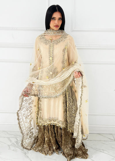 P-252 - Peach - Readymade - Khuda Baksh Creations 2024 - Memsaab Online