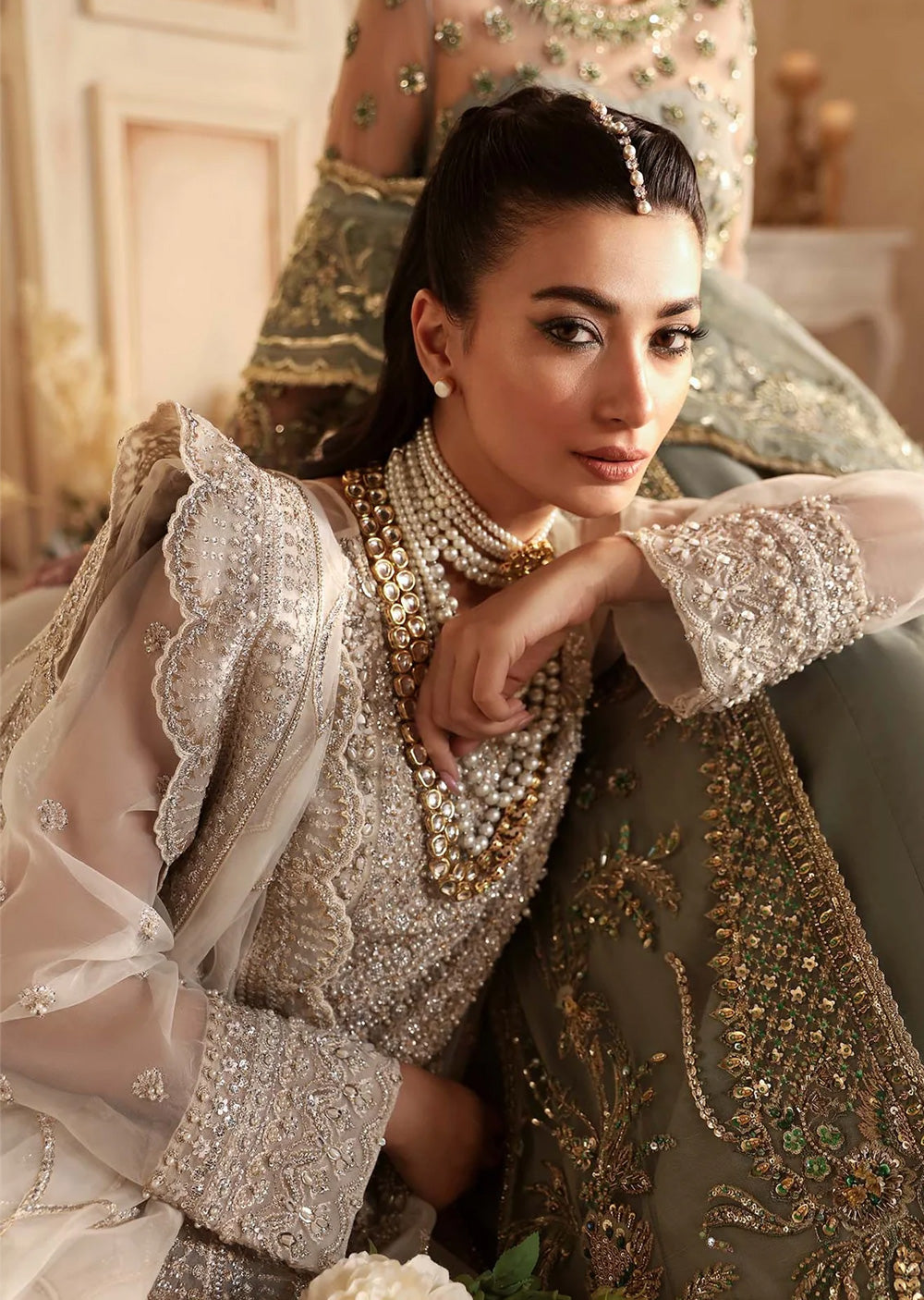 AKB-1542 - Azucena - Unstitched - Aleia Luxury Formals by Akbar Aslam 2024 - Memsaab Online