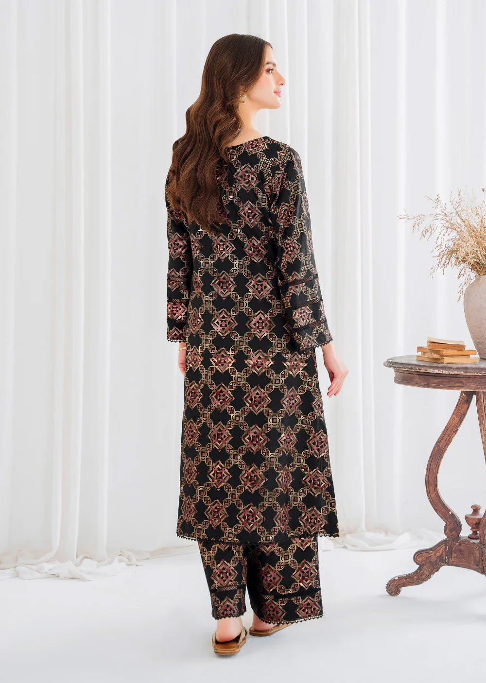 Arooshi - Readymade 3 Piece Garnet Suit - Memsaab Online