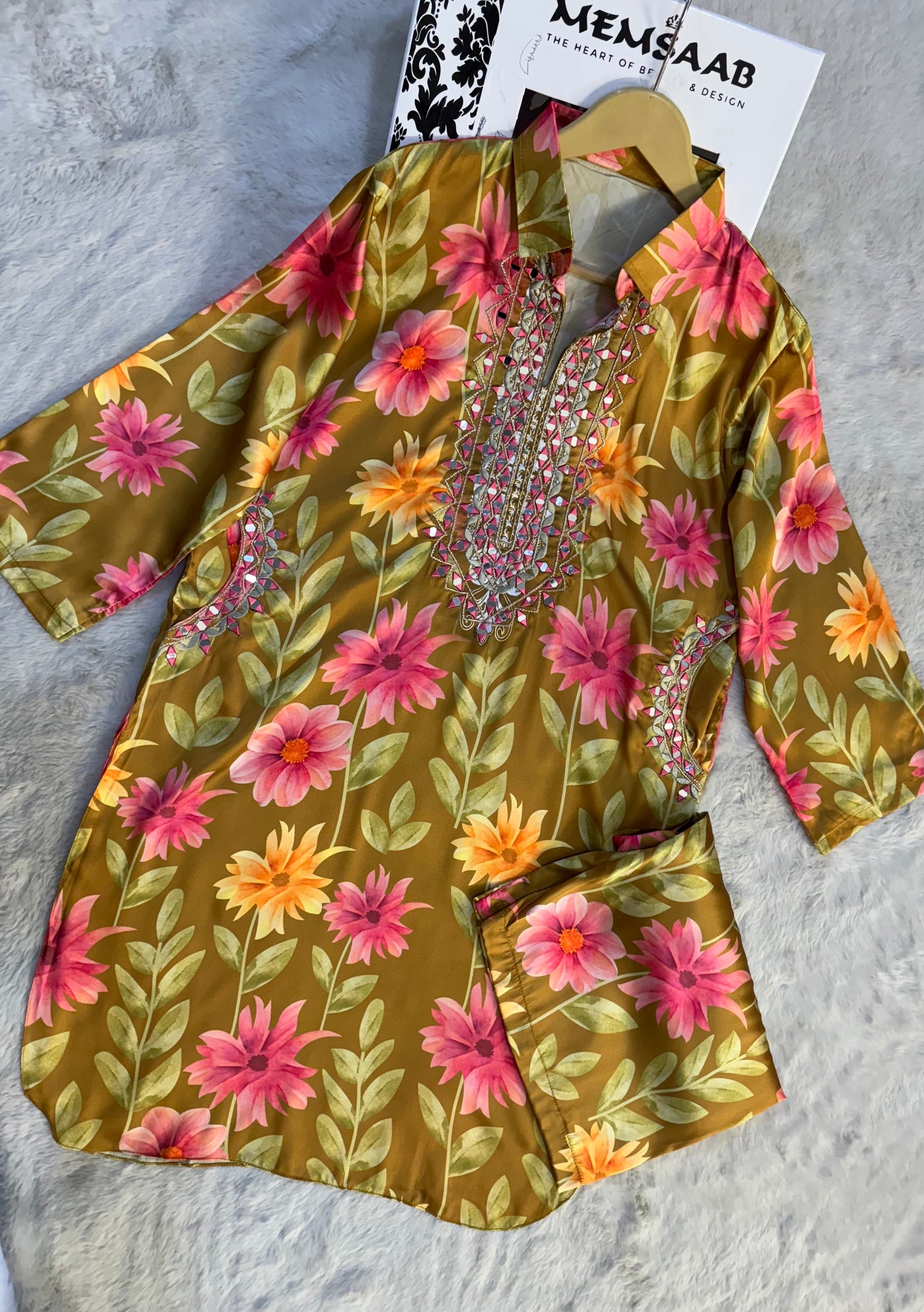SMR3204- Readymade Silk 2 Piece Suit - Memsaab Online