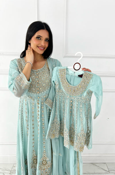 SHAZ1778 - Readymade - Chiffon - Mummy n Me Outfit - Memsaab Online