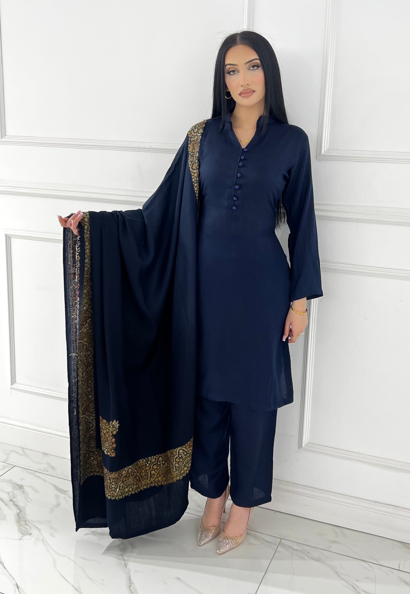 SMRF-19 -Readymade luxury wool Suit 2025 - Memsaab Online