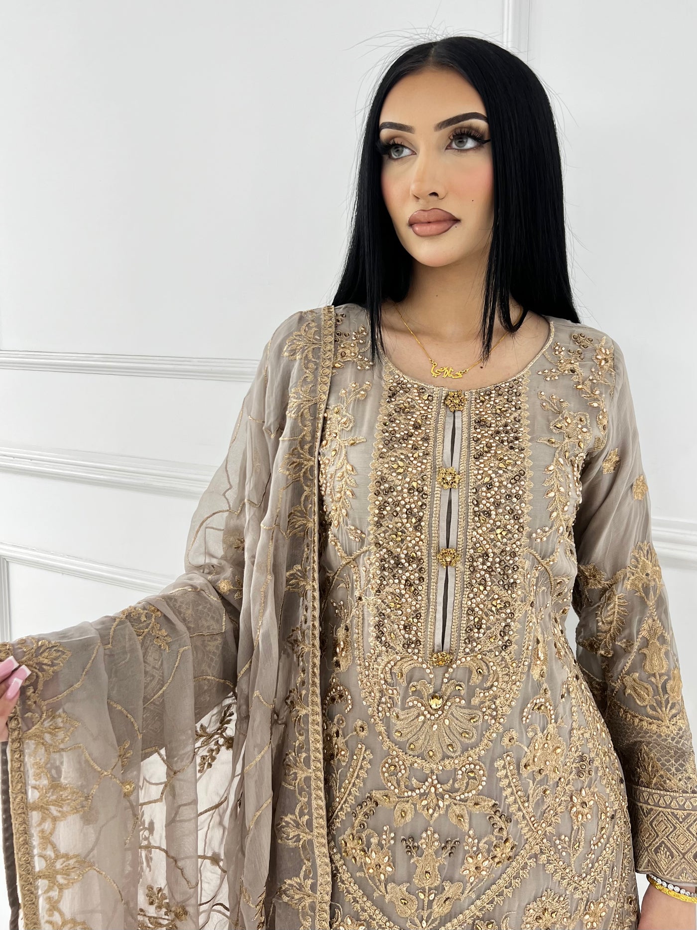 PS0828 Readymade Chiffon Suit - Memsaab Online