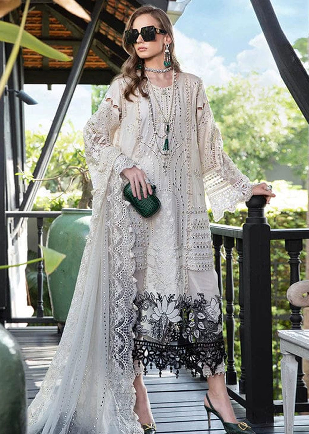 MDSS-15 - Unstitched Maria B Inspired Winter Dhanak Suit - Memsaab Online