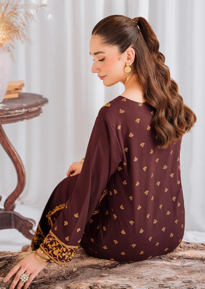 Marwa - Readymade 3 Piece Garnet Suit - Memsaab Online