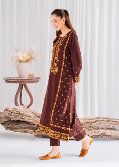 Marwa - Readymade 3 Piece Garnet Suit - Memsaab Online