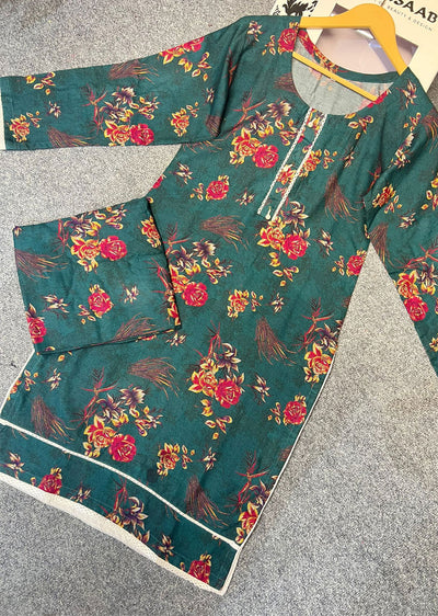 ASK455 Readymade 2 Piece Winter Dhanak Co-ord - Memsaab Online