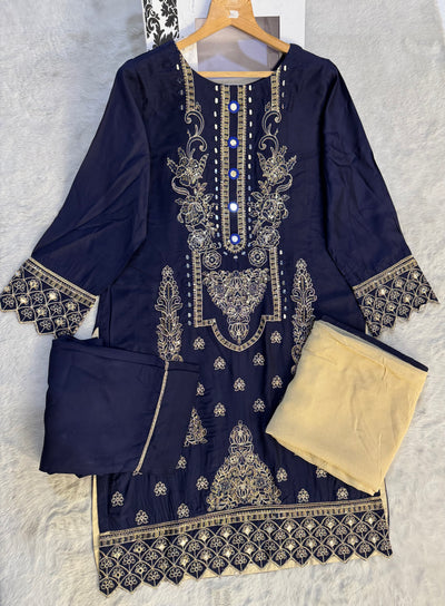 HRS155 - Heeras Readymade Viscose Suit - Memsaab Online