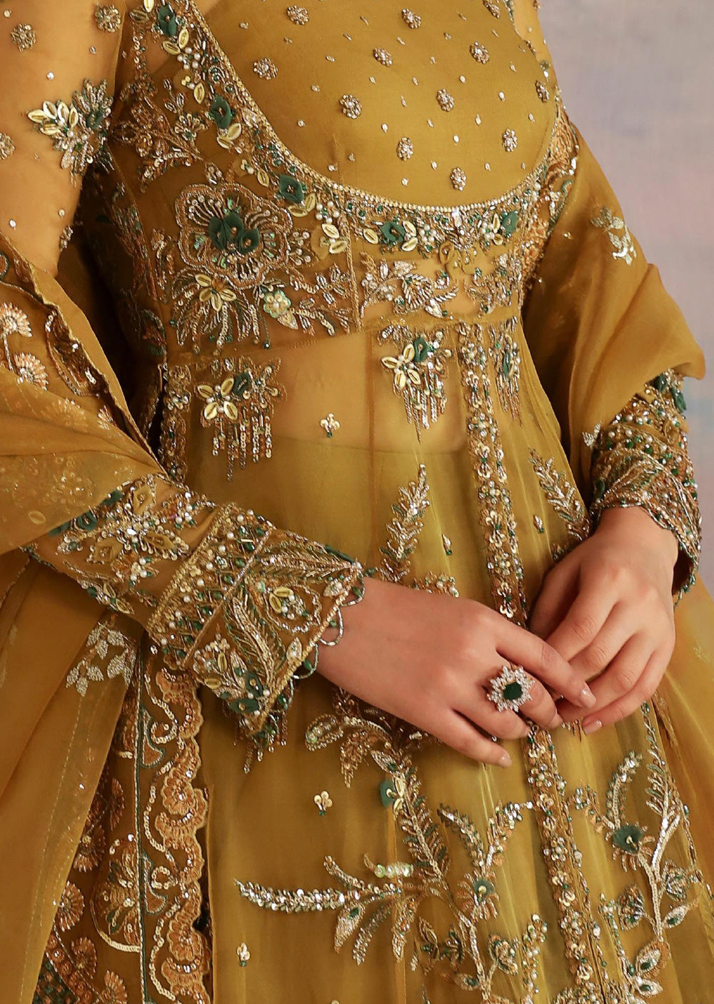 AKB-1545 - Sierra - Unstitched - Aleia Luxury Formals by Akbar Aslam 2024 - Memsaab Online