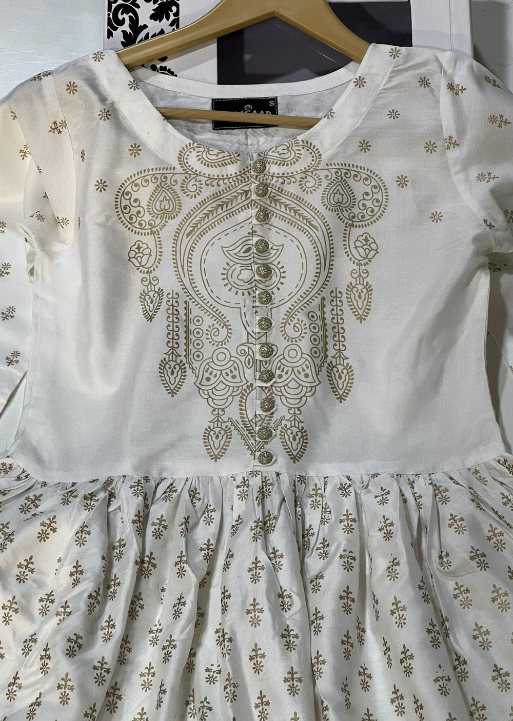 HK245 Gavinchi - White Readymade Mother & Daughter Dress - Memsaab Online
