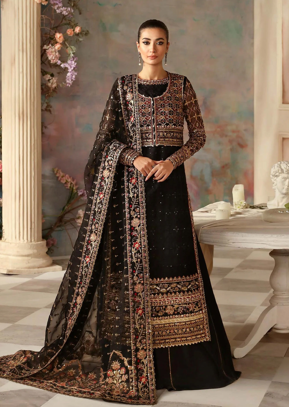 AKB-1547 - Ebene - Unstitched - Aleia Luxury Formals by Akbar Aslam 2024 - Memsaab Online