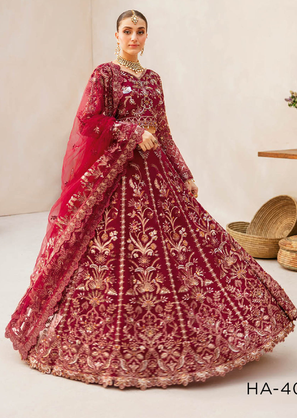 HA-404 - Unstitched - Ramsha Luxury Wedding Collection Vol 04 2024 - Memsaab Online