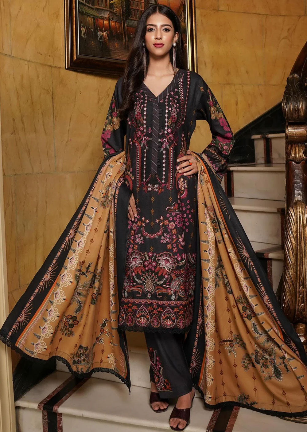 MS-TR-04 - Readymade - Munira Khubsurat Dhanak Collection 2024 - Memsaab Online