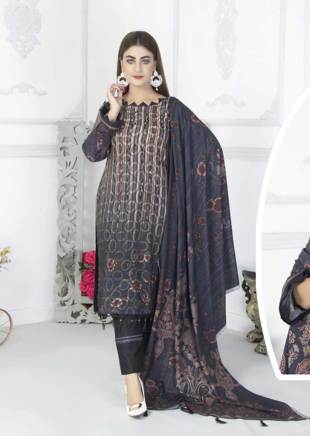 ZHA-04 - Unstitched - Zahra Usman Digital Dhanak Collection 2023 - Memsaab Online