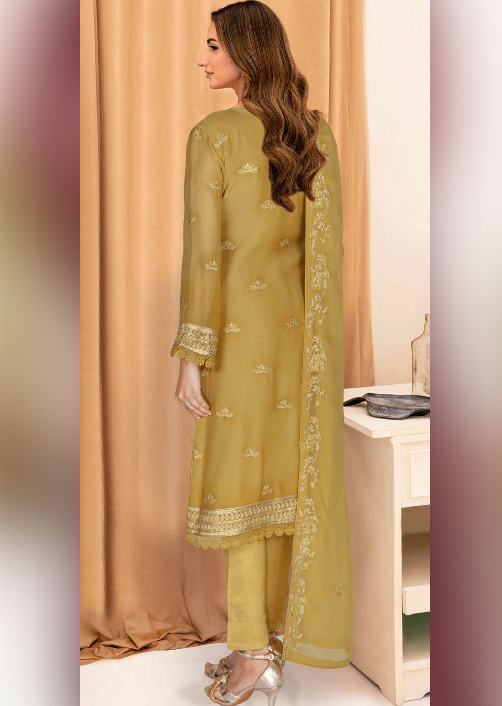 WA-385-D- Readymade - Ramsha Chiffon Suit 2024 - Memsaab Online