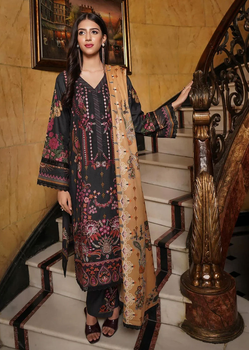 MS-TR-04 - Readymade - Munira Khubsurat Dhanak Collection 2024 - Memsaab Online