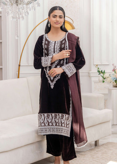 RGZ7110 Readymade - Luxury winter Velvet Suit 2025 - Memsaab Online