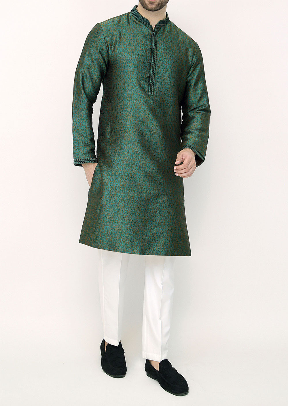 KRT-04 - Readymade - Mens Kurta Trouser Set - Memsaab Online