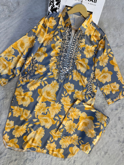 SMR3204- Readymade Silk 2 Piece Suit - Memsaab Online