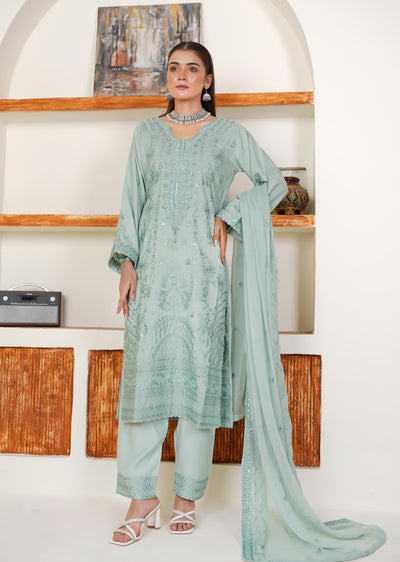 ATR-1137- Readymade Sehrish B Korain Silk - Memsaab Online