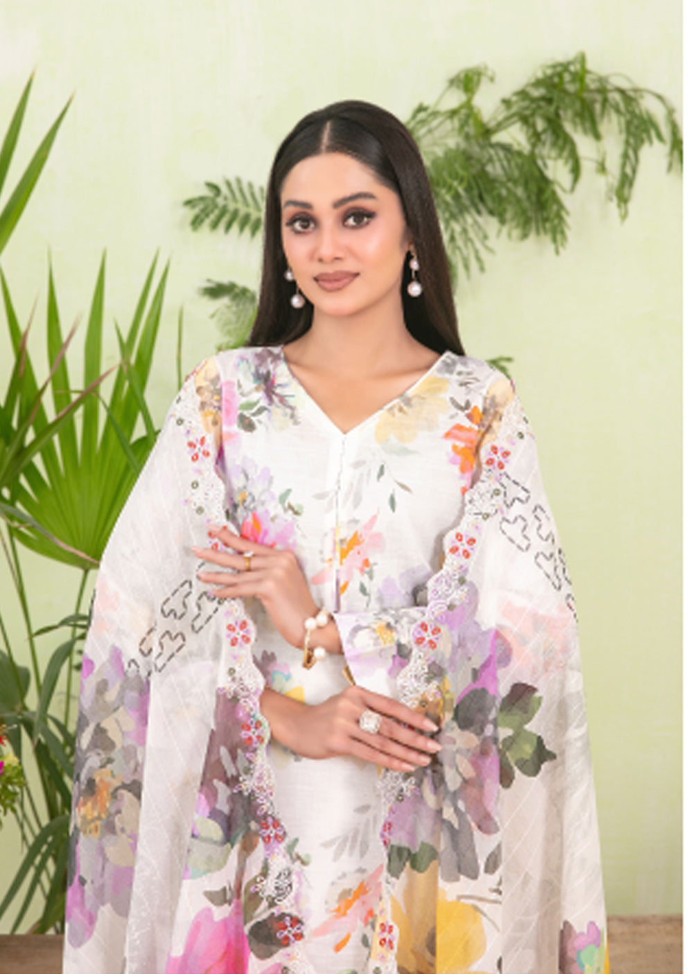 TWD-1712- Readymade Erva Tawakkal Lawn Suit 2025 - Memsaab Online