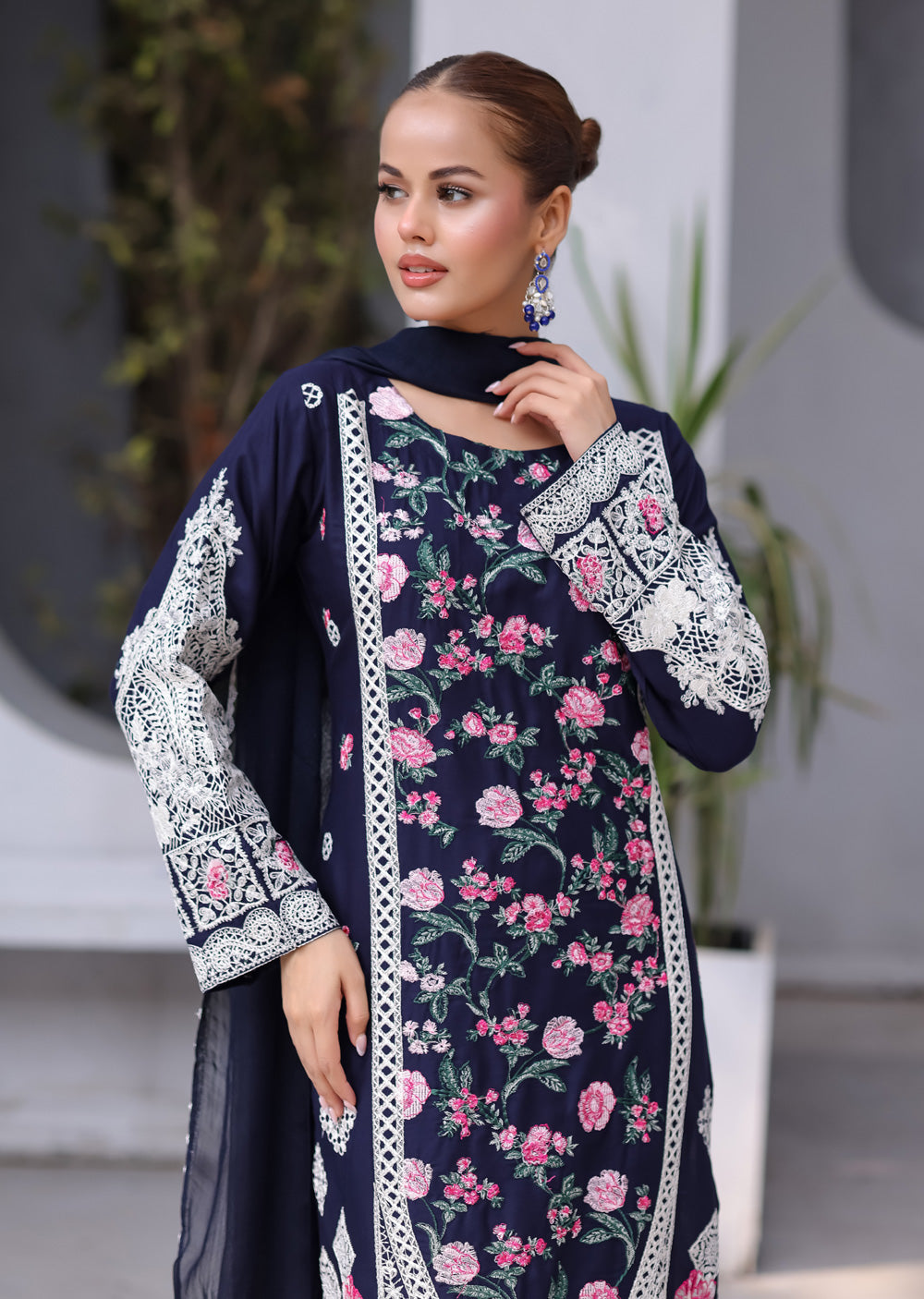 HK330 - Readymade Linen Outfit Outfit 2025 - Memsaab Online