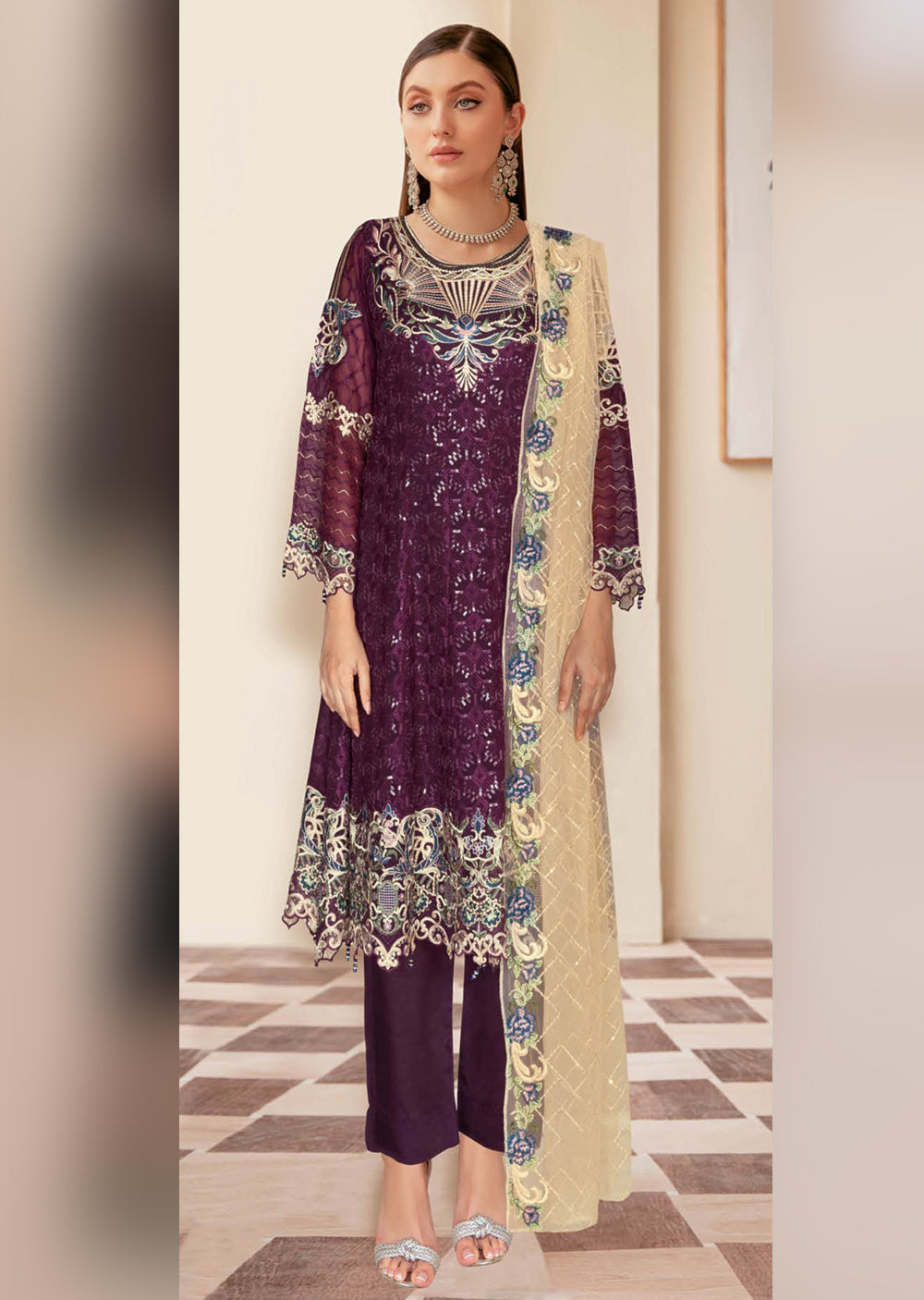 RM-208-D Readymade - Ramsha Suit 2024 - Memsaab Online