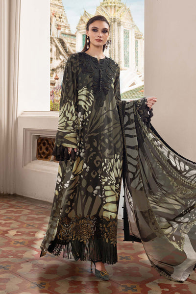 MPT-2809-A Unstitched - Maria B MPRINTS Collection 2025 - Memsaab Online