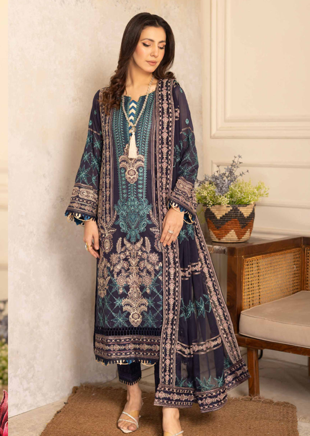 JH-013-Readymade - Pinks Collection by Johra 2024 - Memsaab Online