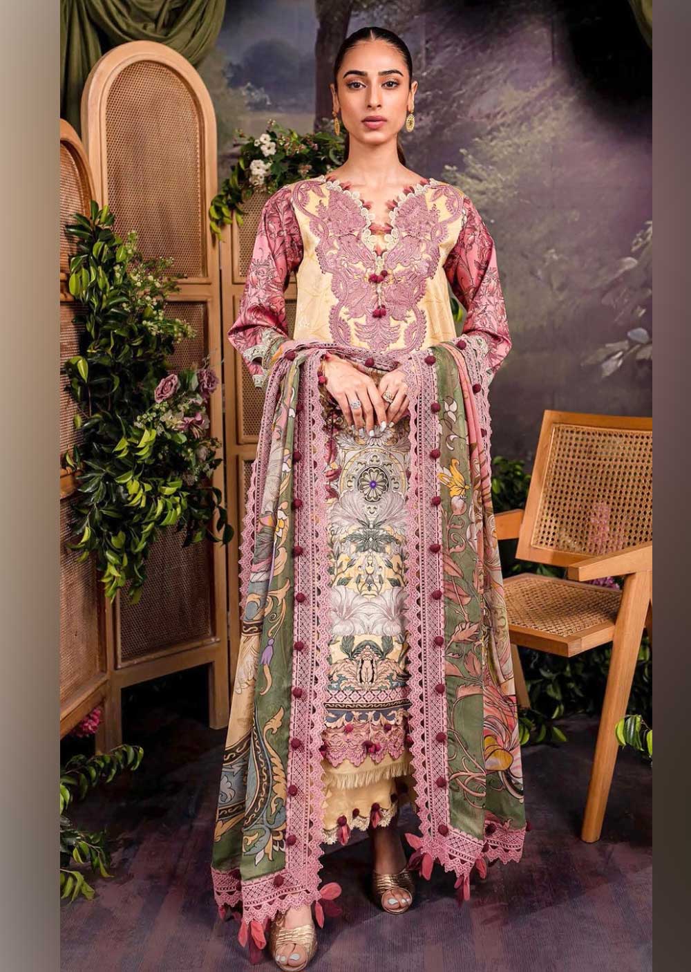 JPS-04 - Unstitched - Premium Lawn Collection by Jade 2024 - Memsaab Online