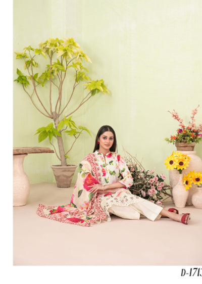 TWD-1713- Readymade Erva Tawakkal Lawn Suit 2025 - Memsaab Online